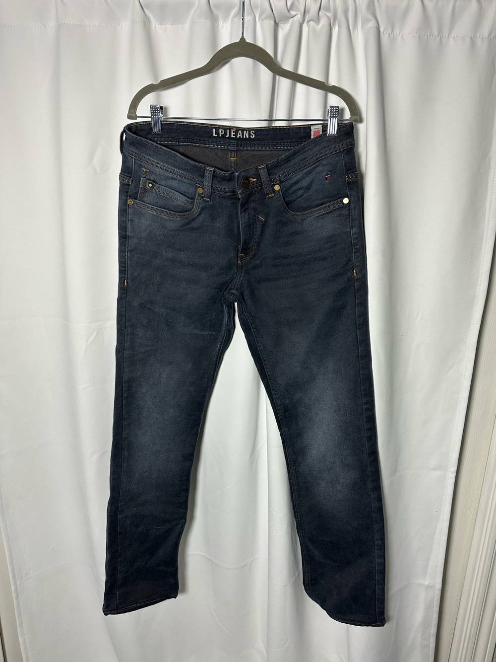 LP Louis Philippe Men’s Slim Dark Wash Denim Jeans Matt low rise 32x32